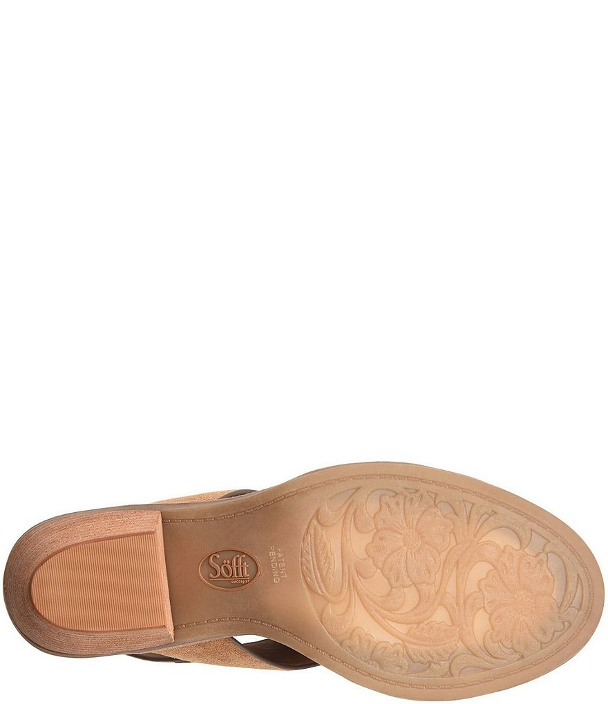 Sofft Maben Suede Slingback Block Heel Sandals