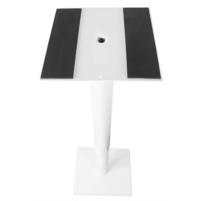 Pair RS21W 21 inch Steel Bookshelf Speaker/Studio Monitor Stands-White V2