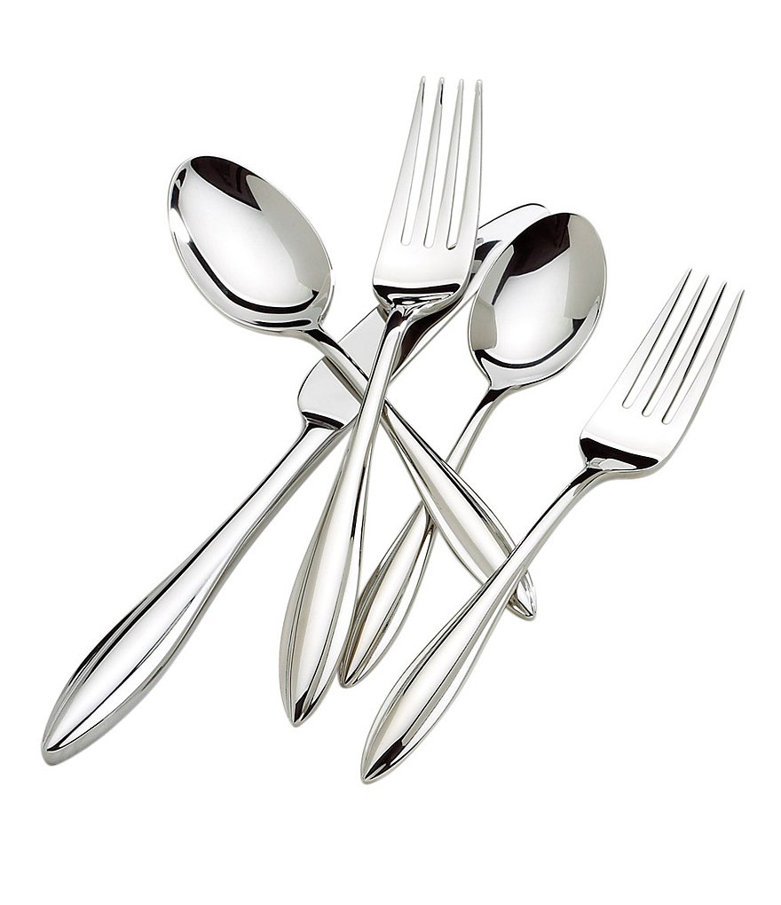 Lenox Sculpt Modern 65-Piece Stainless Steel Flatware Set