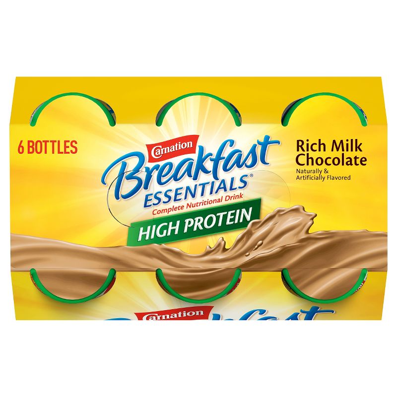Carnation Breakfast Essentials High Protein Ready to Drink Rich Milk Chocolate - 6ct/48oz