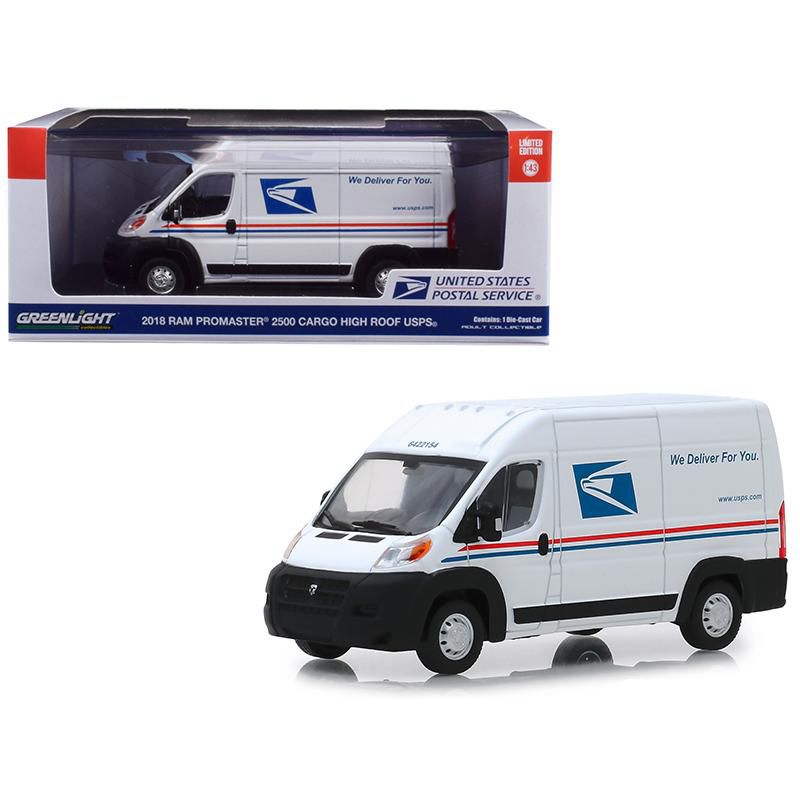 2018 RAM ProMaster 2500 Cargo High Roof Van "United States Postal Service" (USPS) White 1/43 Diecast Model Car by Greenlight