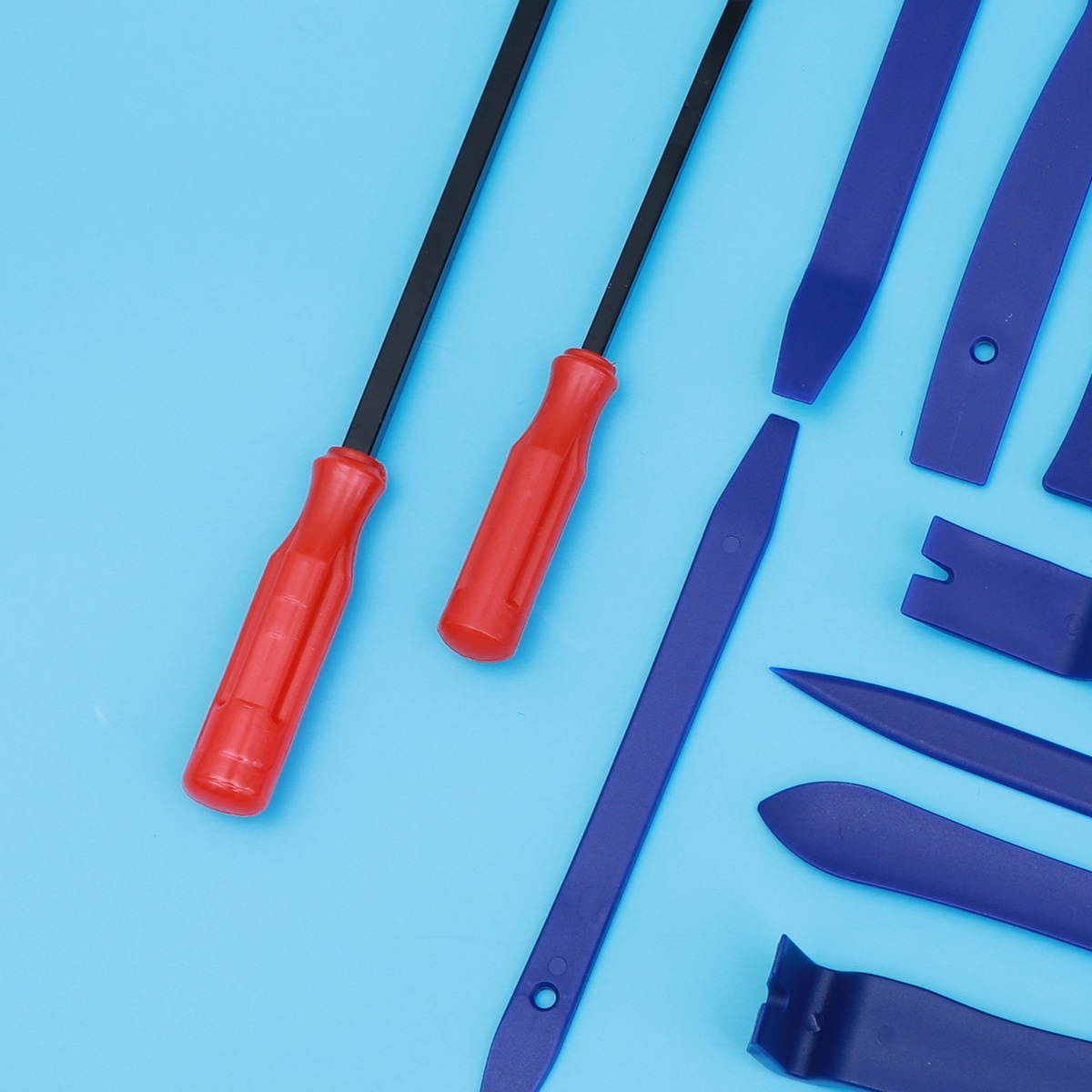 13 in 1 Auto Car Audio Door Dash Trim Panel Install and Removal Pry Tools with Carrying Bag (Blue)