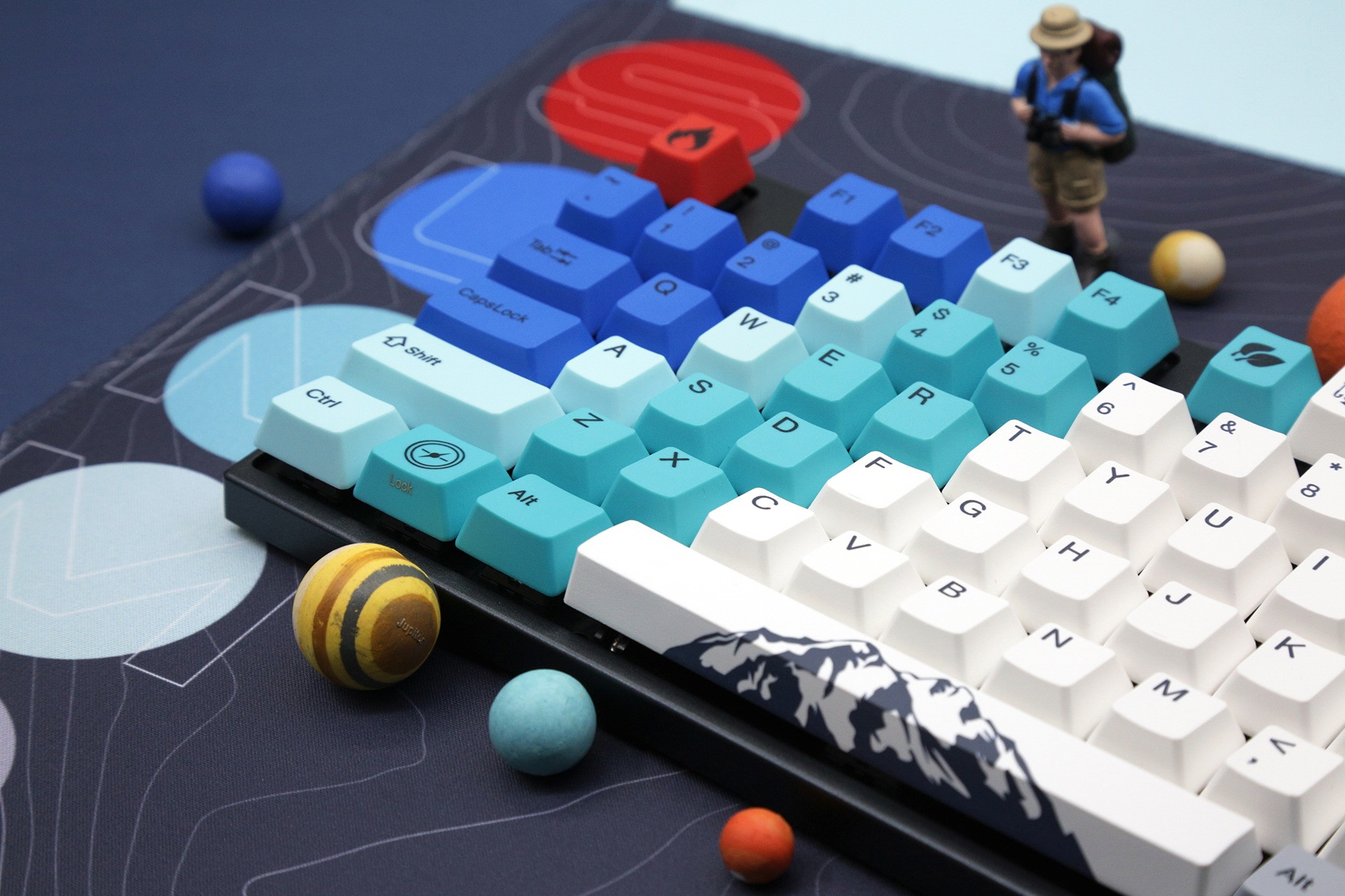 2, 60% Wired/Wireless Mechanical Keyboard (Kailh Box Brown Switch/White Case) - Full Keys Programmable - True RGB Backlit - Tap Arrow Keys - Double Shot PBT Keycaps - NKRO - 1900mAh Battery