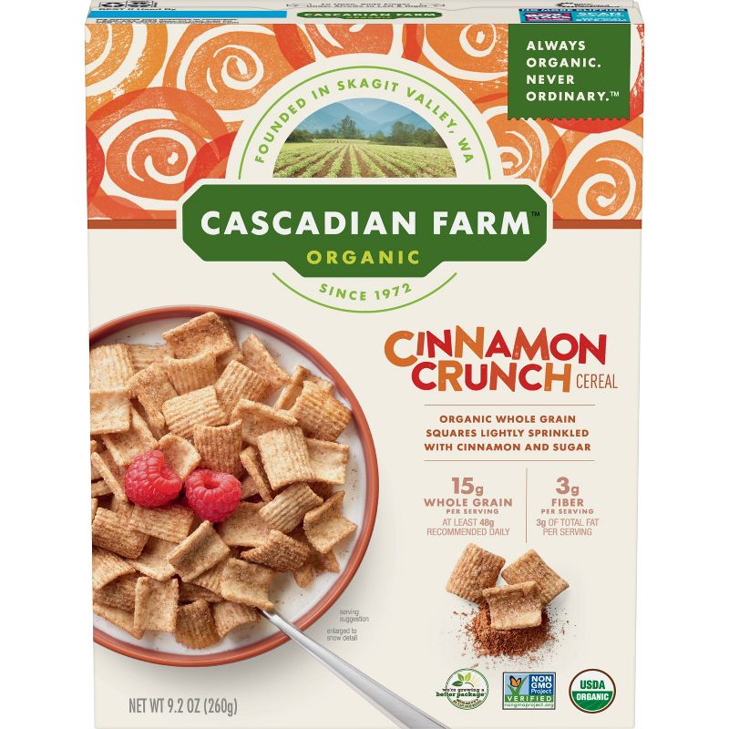 Cascadian Farm Organic Cinnamon Crunch Breakfast Cereal - 9.2oz