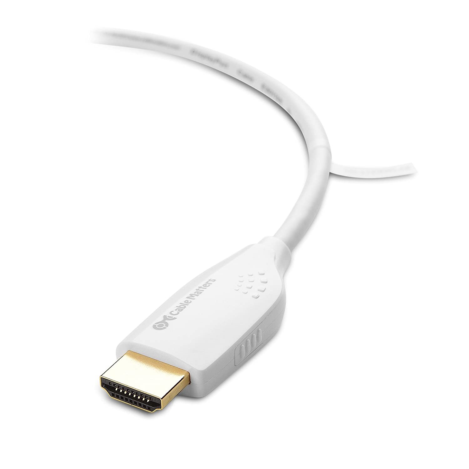 Cable Matters Mini DisplayPort to HDTV Cable in White 3 Feet - Thunderbolt and Thunderbolt 2 Port Compatible