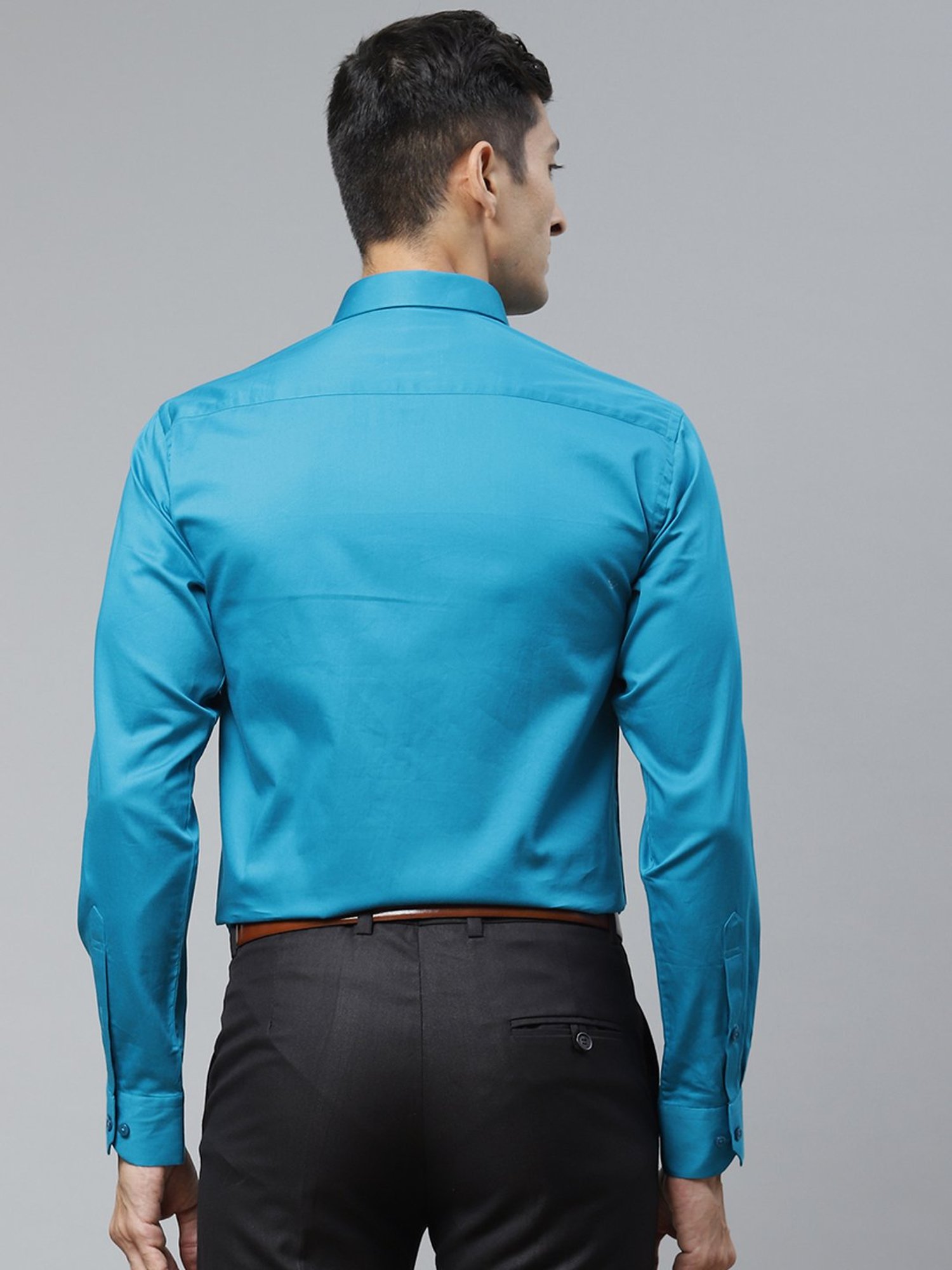 ManQ Blue Slim Fit Shirt