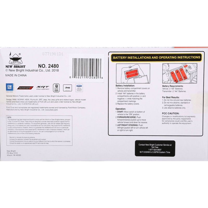 New Bright Radio Control Toy Vehicle - Ford Bronco - 1:24 Scale