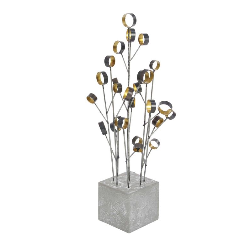 Decorative Sculpture - Circles - Black/Gold - Olivia & May