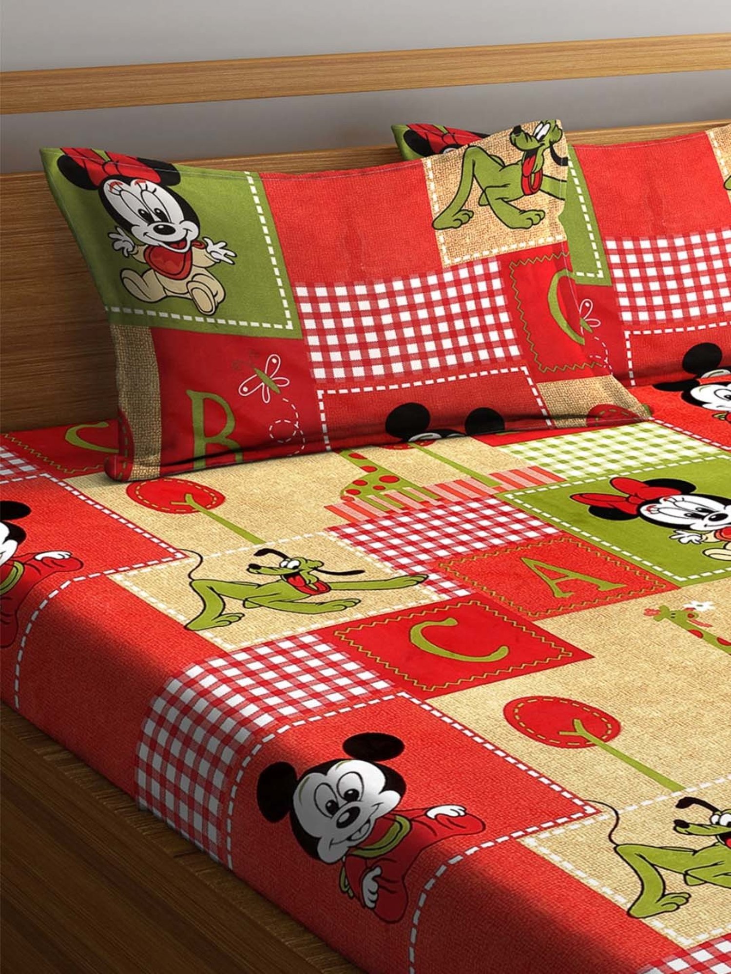 Romee Grey & Brown Cotton 144 TC Bed Sheet Set