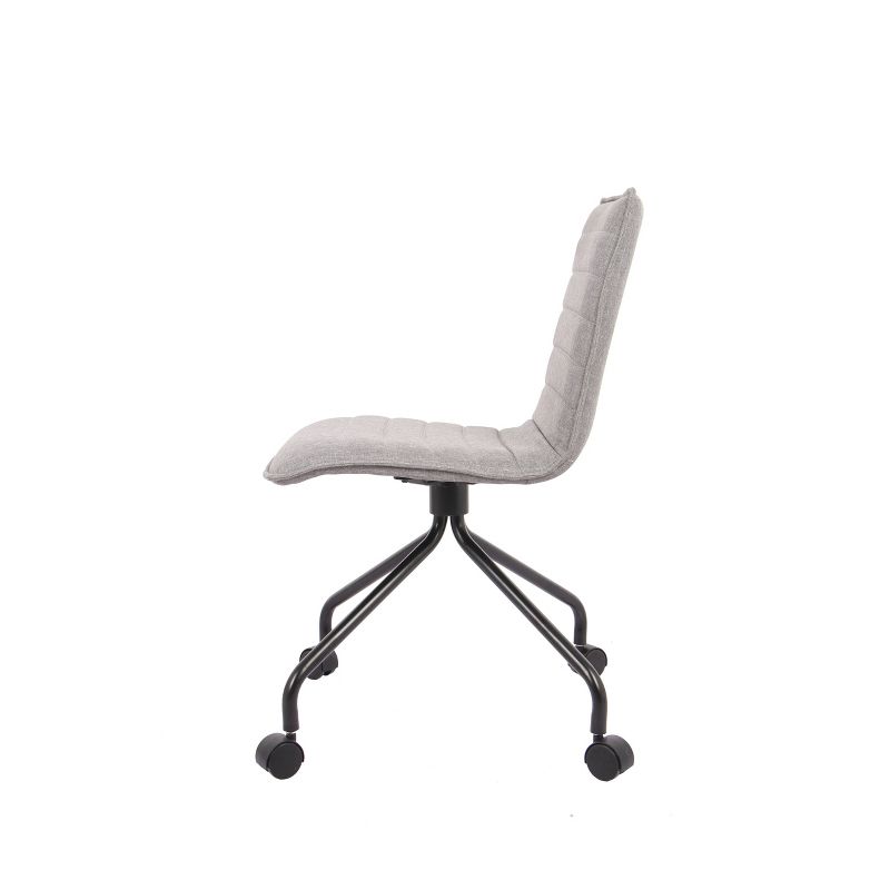 Modern Rolling Office Chair with Channeling Charcoal Gray - WOVENBYRD