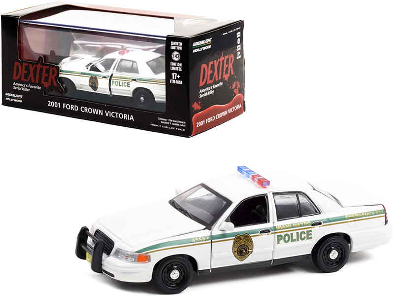 1992 Ford Crown Victoria Police Interceptor Black and White "Los Angeles Police Department" (LAPD) "Drive" (2011) Movie "Hollywood Series" Release 33 1/64 Diecast Model Car by Greenlight
