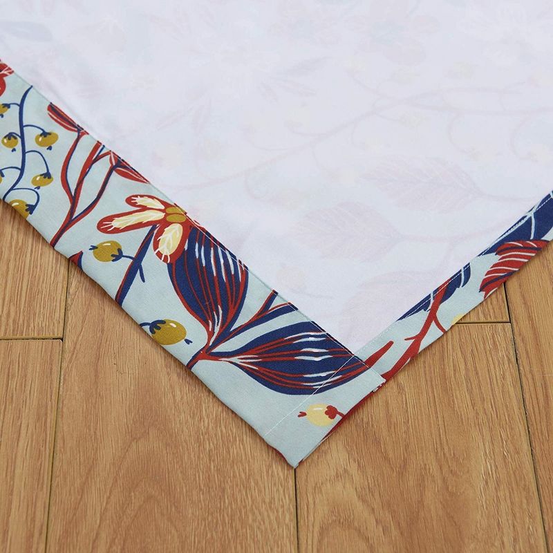 Barefoot Bungalow Perry 4-Piece Window Panel & Tie Backs With 3" Rod Pocket - 42X84" Multicolor