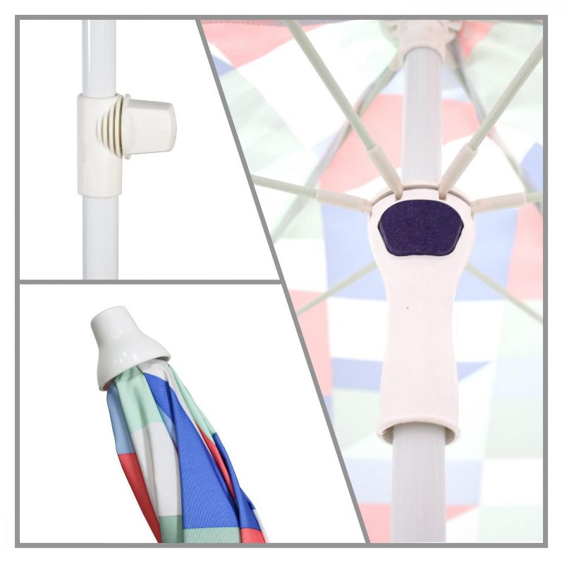 Costway 6.5FT Patio Beach Umbrella Sun Shade Tilt Carry Bag