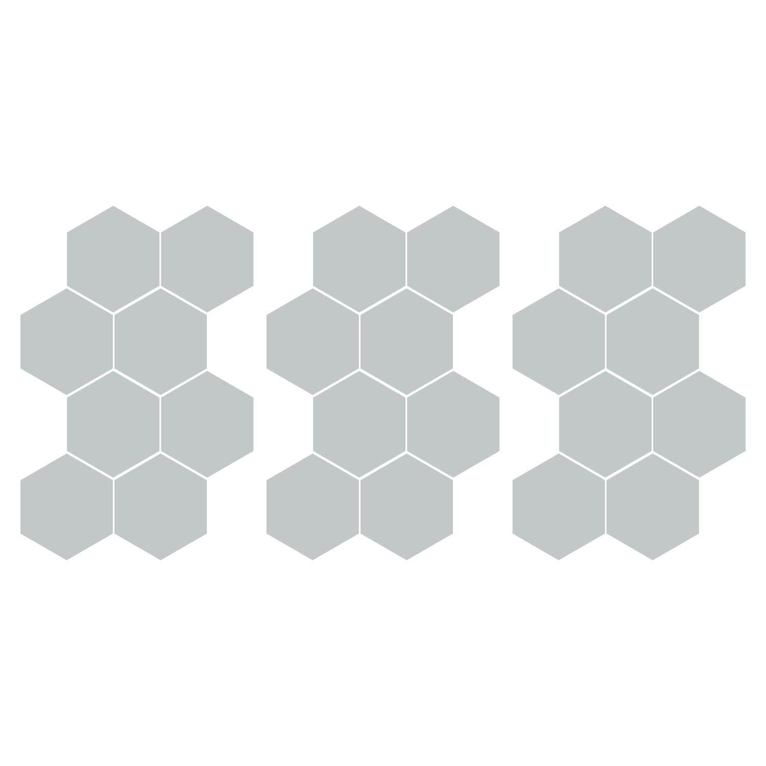 LiteMark 1 Inch Blue Hexagon Decals - Pack of 208