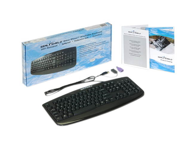 SEAL SHIELD Silver Storm Medical Grade Keyboard STK503 Black Wired Keyboard