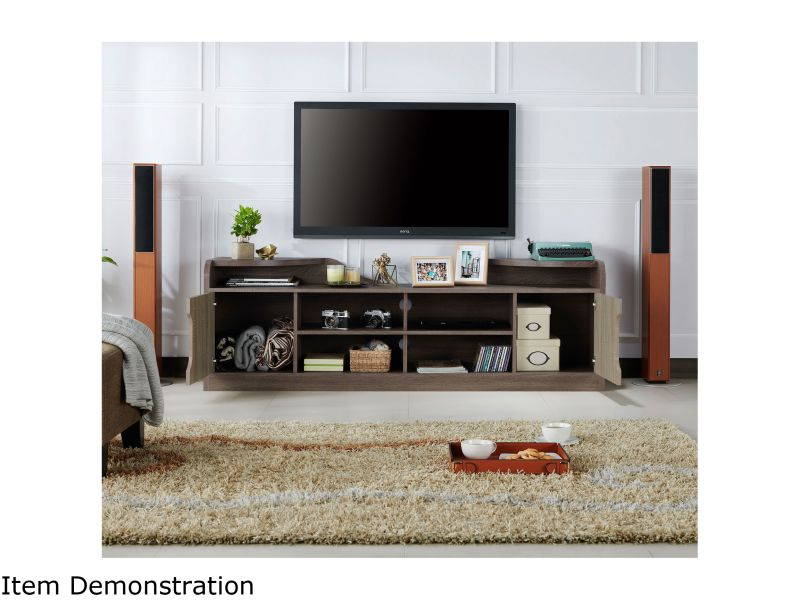 Furniture of America Bradson Rustic Wood 72-Inch TV Stand in Chestnut Brown