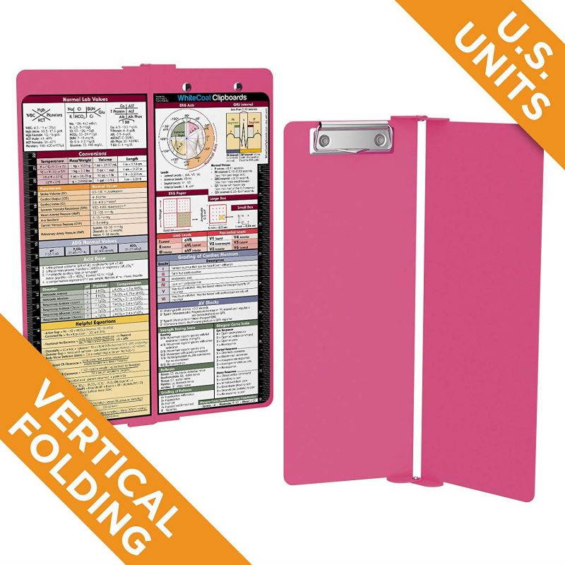 WhiteCoat Clipboard - Vertical - Pink - Medical Edition
