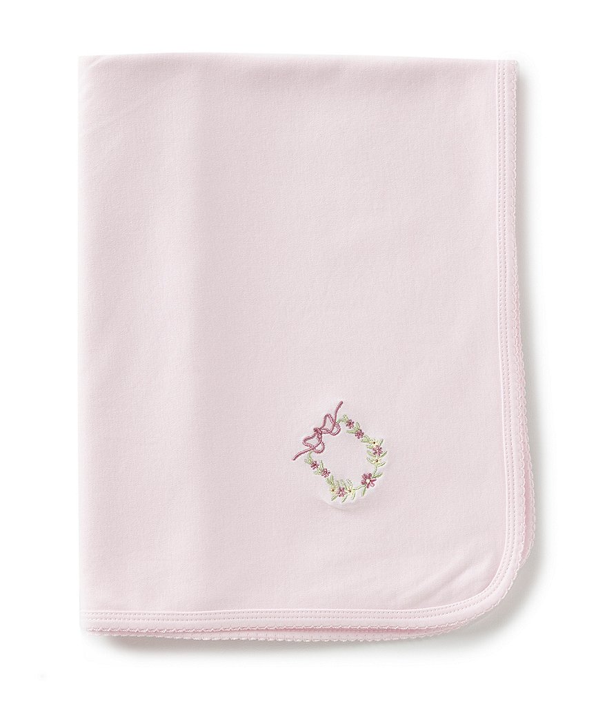 Feltman Brothers Baby Girls Newborn Floral Wreath Embroidered Blankets