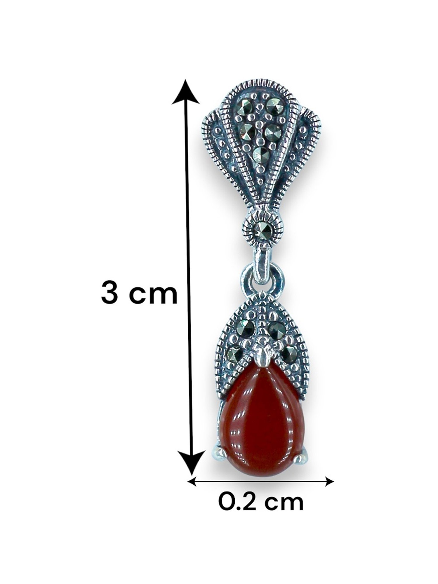 Taraash 925 Sterling Silver Drop Earrings