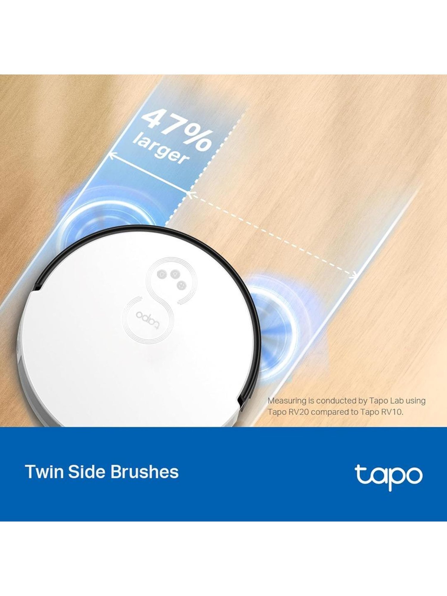 TP-LINK Tapo RV20 Mop MagSlim LiDAR Navigation Robot Vacuum & Mop Combo (White)