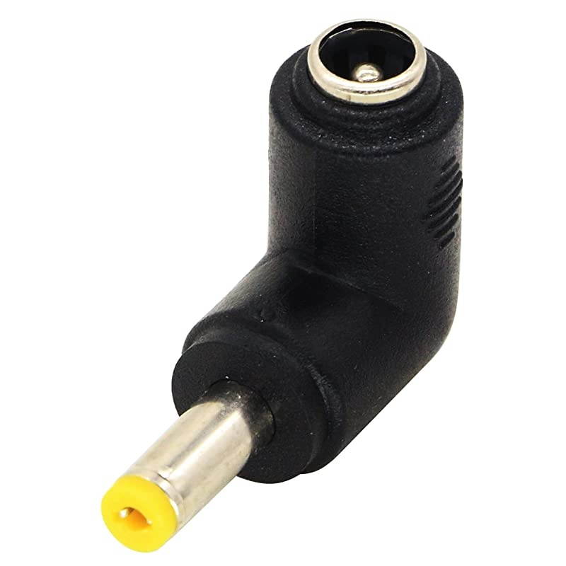 DC48x17mm Male 90 Degree Angle to DC55x21mm Female Adapter 5 Volt DC Barrel Power Jack Charging Cable Connector for Tablet DC48x17mm2pack