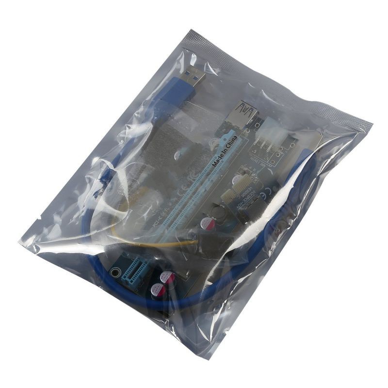 6-Pack Ver006C Mining Dedicated PCIe Riser Cable Card Adapter Cryptocurrency PCI Express 1X to 16X Extender Mining Rig 60cm USB 3.0 6Pin Power