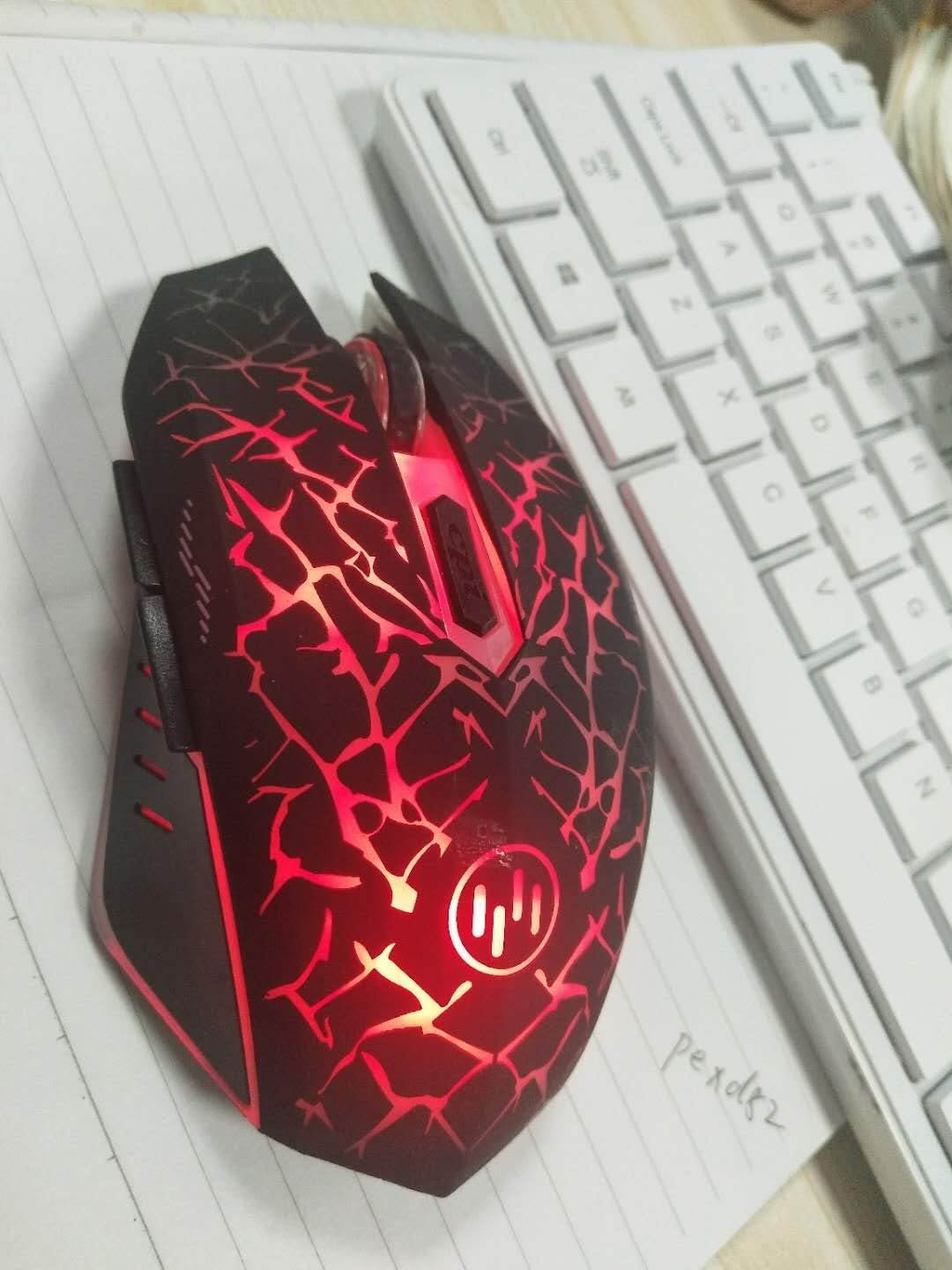 VEGCOO C12 Rechargeable Wireless Gaming Mouse Mice Silent Click Cordless Mouse 7 Smart Buttons PC Gaming Mouse Mice Advanced Technology with 2.4GHZ Up to 2400DPI (C12 Red)