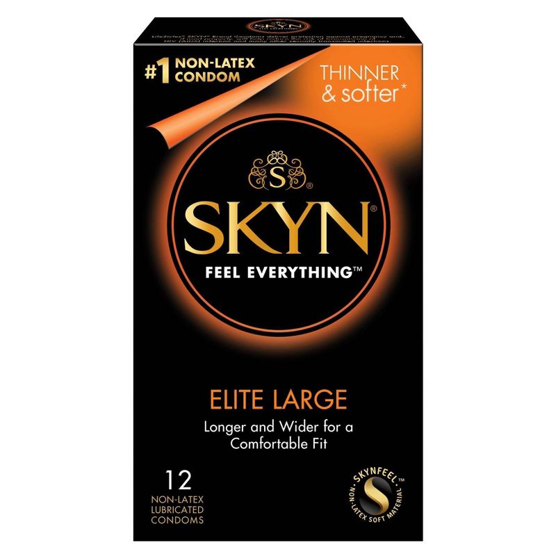 SKYN Elite Large Non-Latex Lubricated Condoms - 12ct