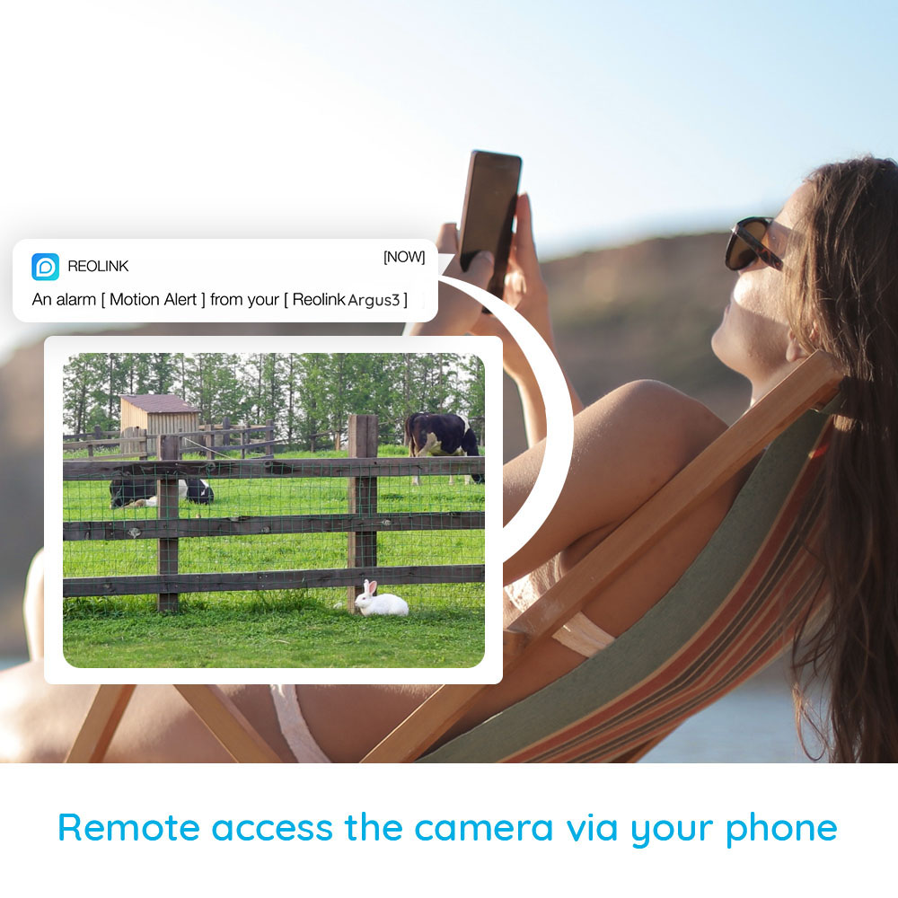 Reolink Outdoor Rechargeable Battery Security Camera Wireless 1080P HD Night Vision PIR Motion Detection 2-Way Audio, Support Google Assistant & Alexa, Cloud Storage, Argus 2E + White Solar