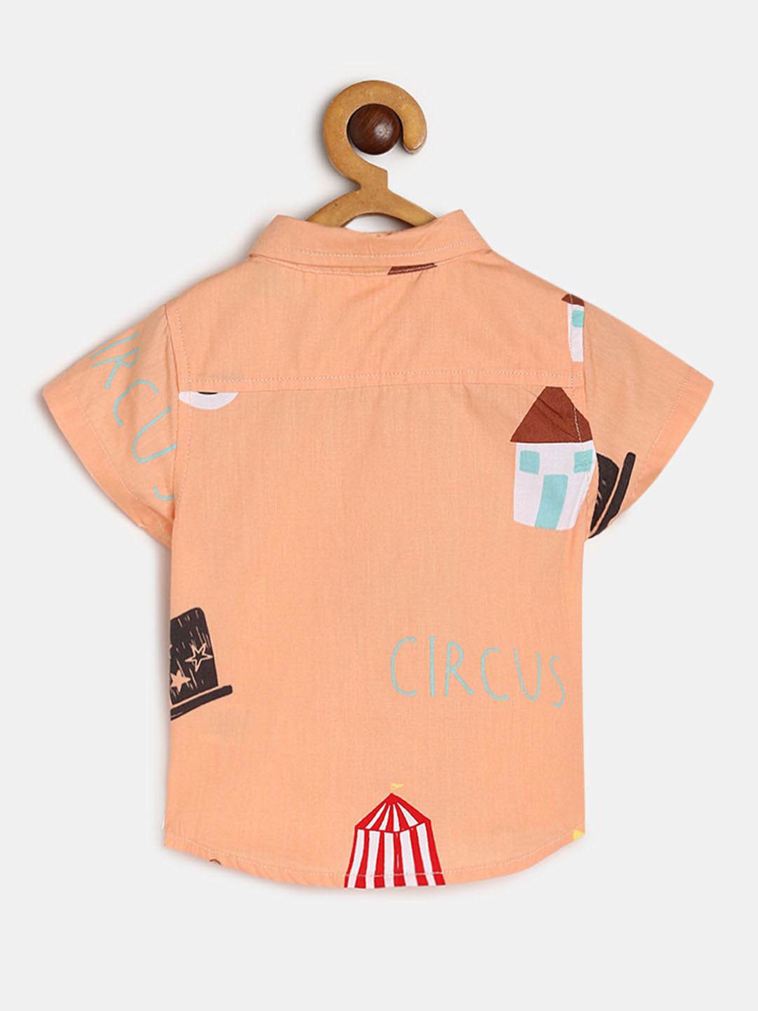 Pantaloons Baby White Cotton Printed Shirt