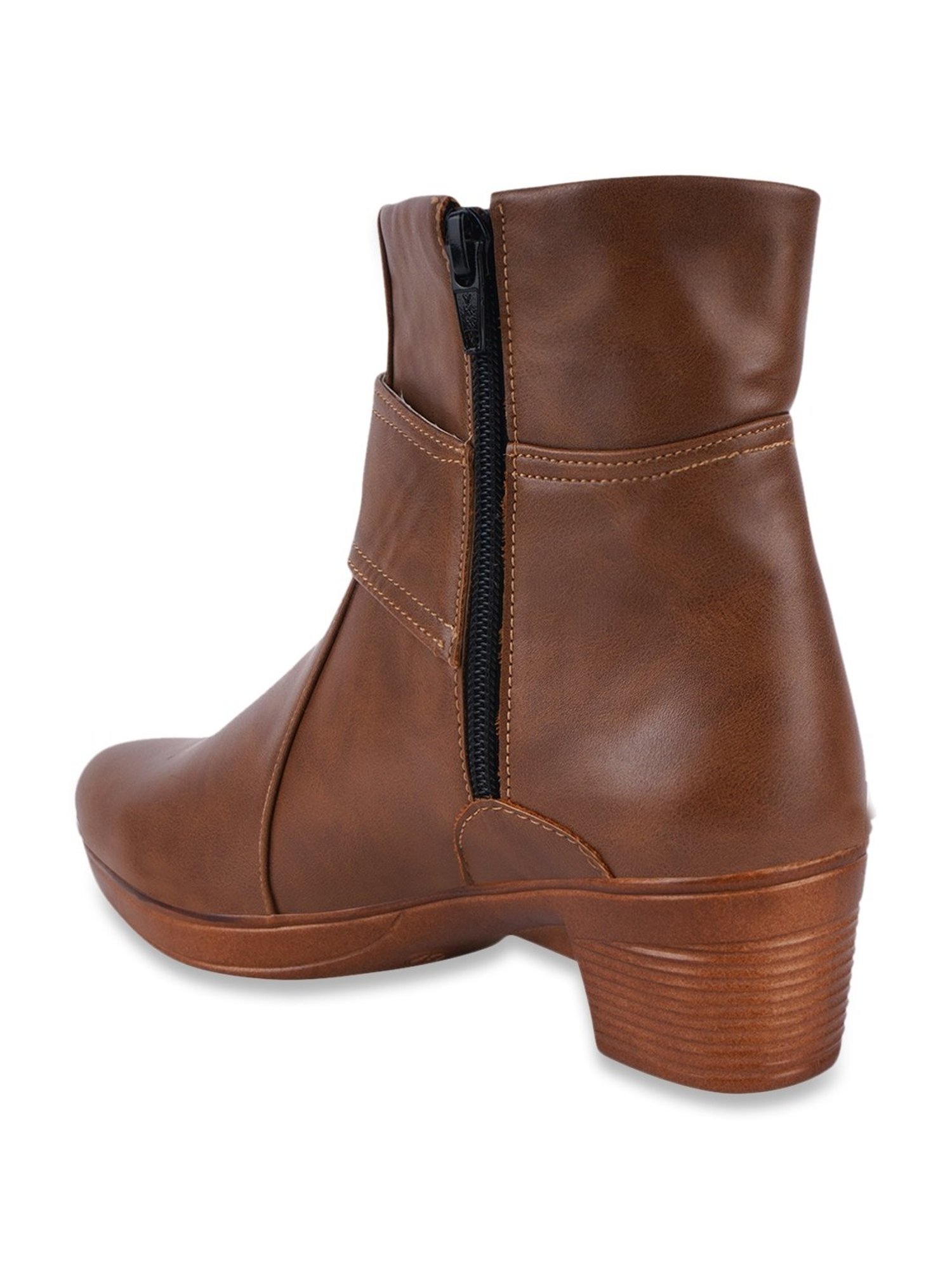 Shoetopia Women's Brown Casual Booties