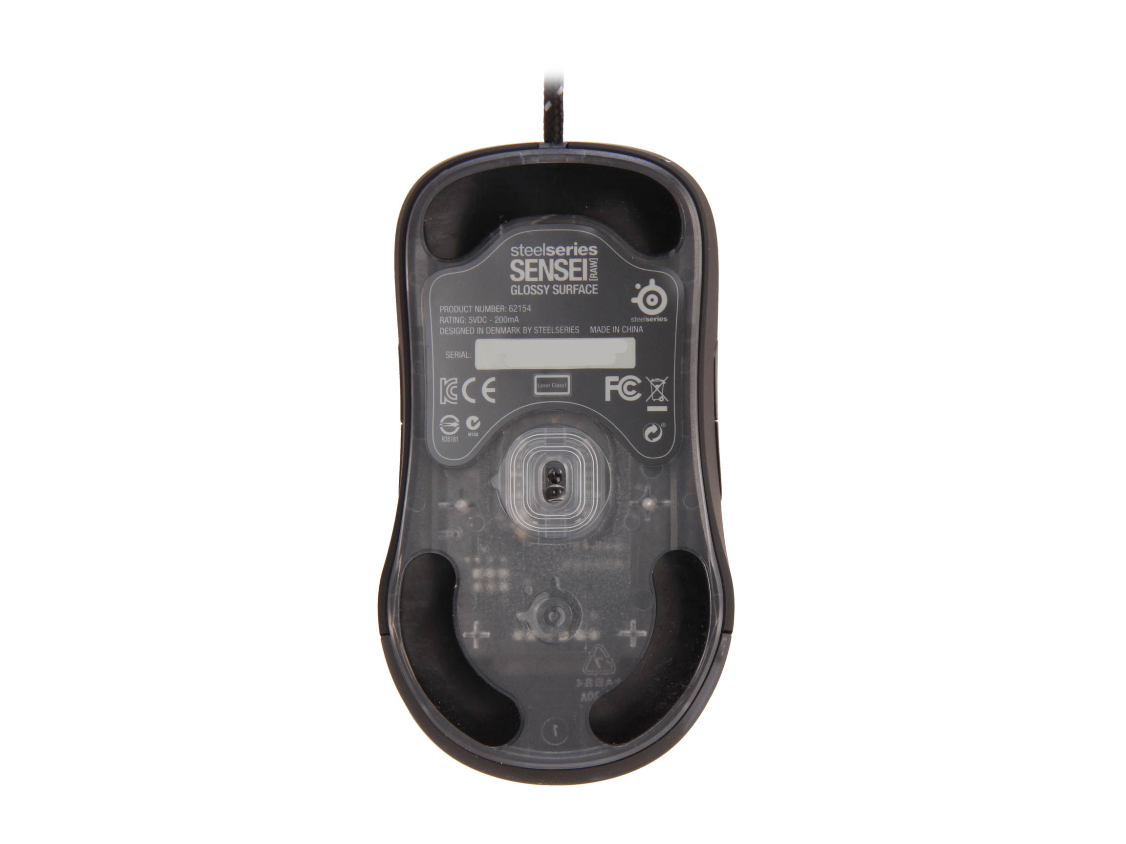 SteelSeries Sensei RAW 62154 Glossy Black Wired Laser Gaming Mouse