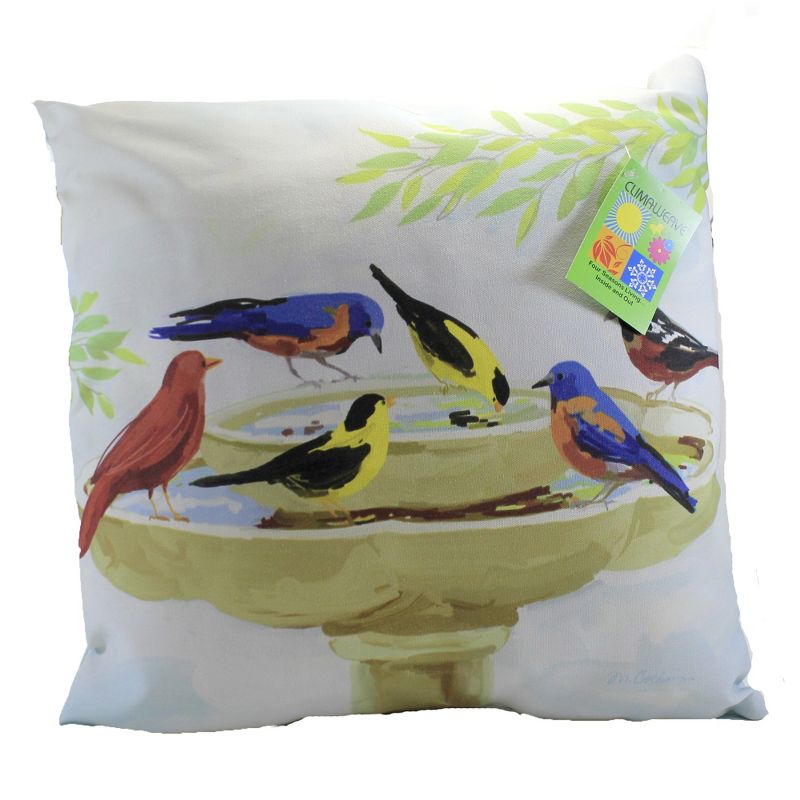 Home & Garden 18.0" Bath Time Pillow Indoor Outdoor Birds Manual Woodworkers And Weavers  -  Decorative Pillow