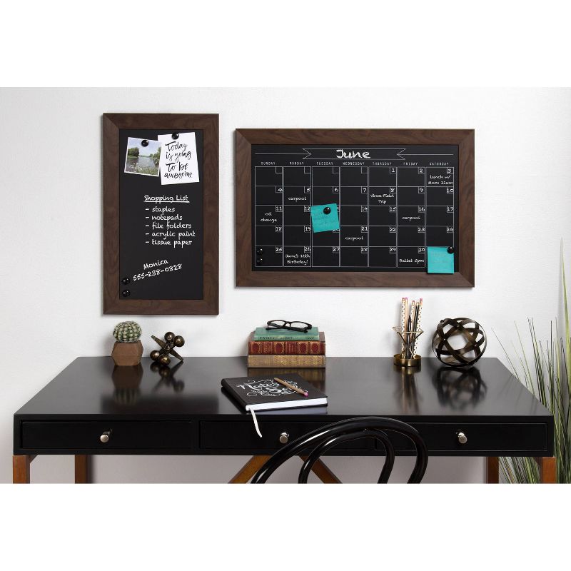 23" x 29" Beatrice Monthly Calendar Black - DesignOvation