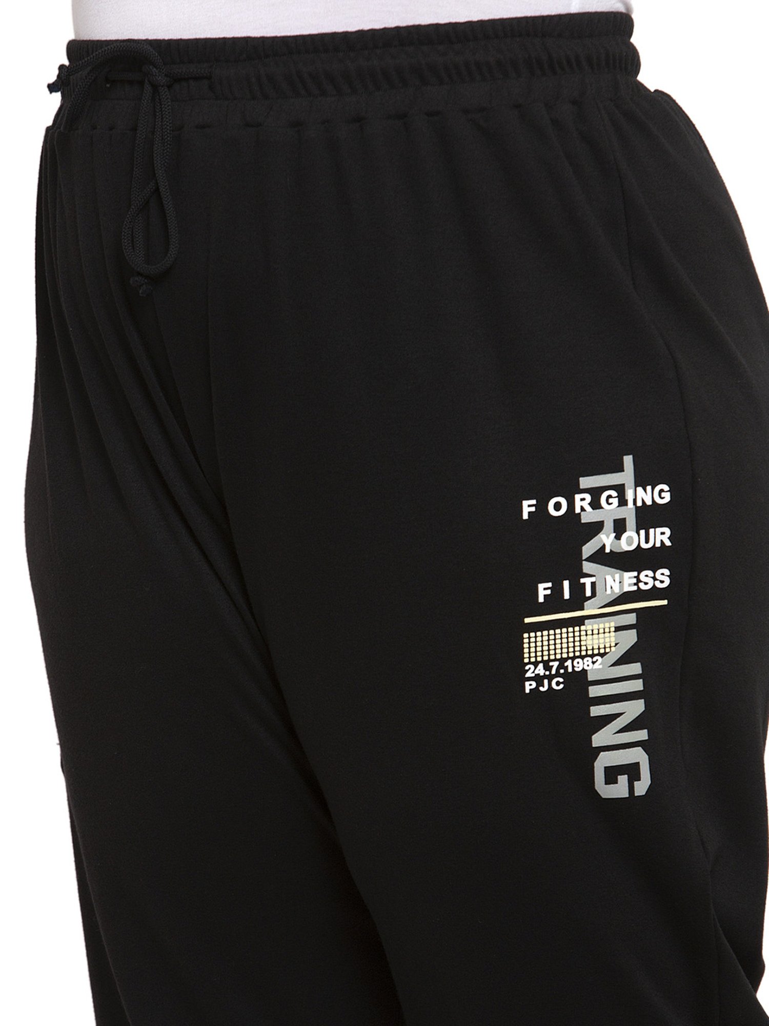 Melon by PlusS Black Cotton Trackpants