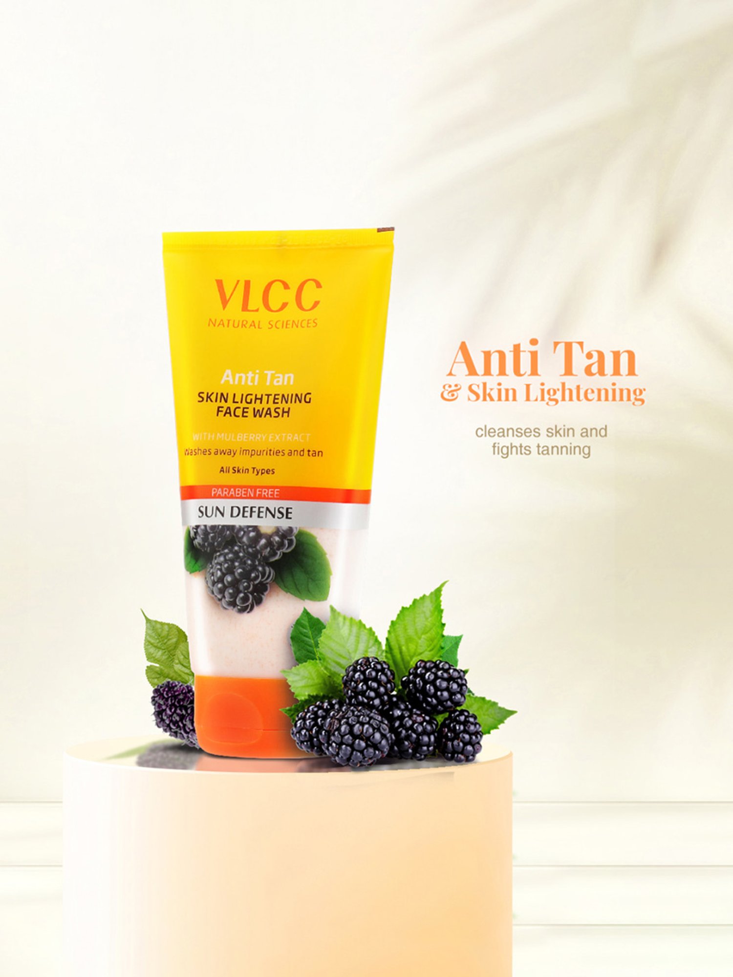 VLCC Anti Tan Skin Lightening Face Wash and Anti Tan Sun Screen Lotion SPF 25 PA+ Combo