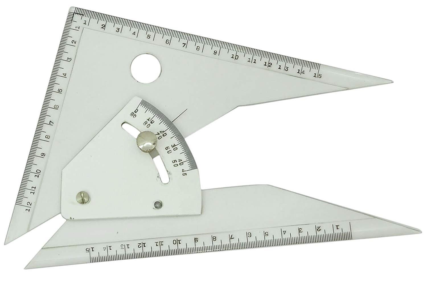Technosigma Drawing Professional Adjustable Set Square Beveled Edges - 8 Inches