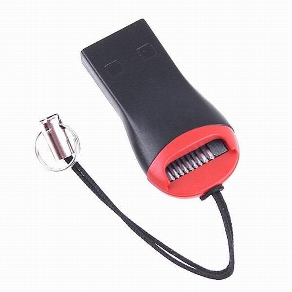 Mini TF/M2 Card Reader 2-in-1 USB 2.0 Memory Card Reader for Micro SD/T-Flash/TF/M2 Cards