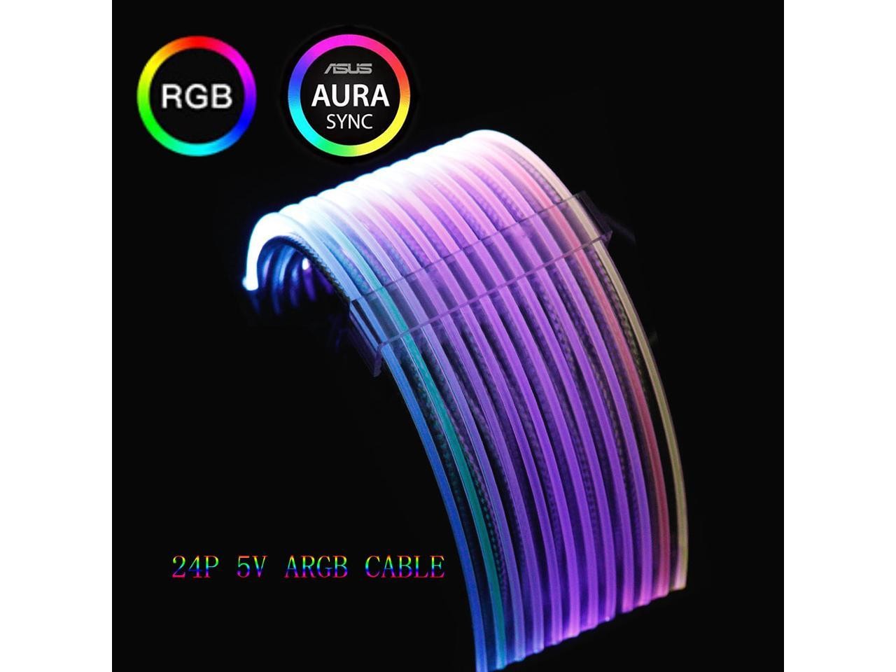 Extension Cable Power Supply Accessory Addressable RGB Light PC Case Sync 24 Pin