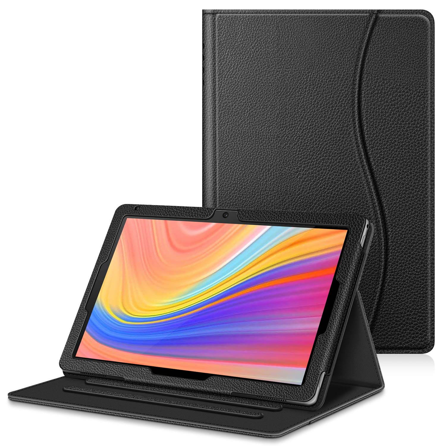 Fintie Case for VANKYO MatrixPad S10 10 inch Tablet - [Hands Free] Multiple Angle Viewing Folio Smart Stand Cover with Pocket for MatrixPad S10 10.1" HD Android Tablet (Black)