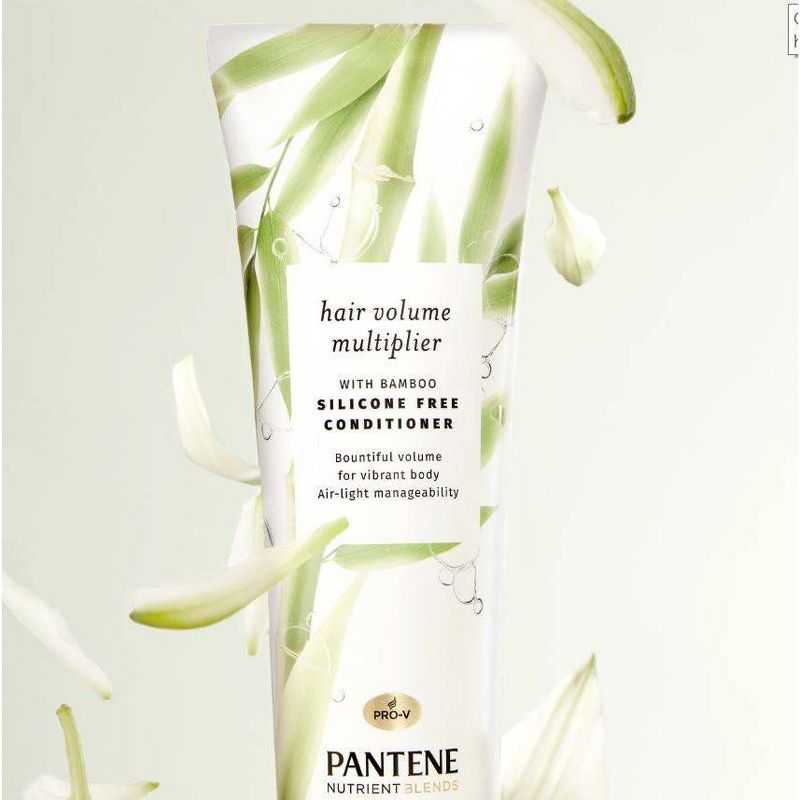 Pantene Nutrient Blends Hair Volume Multiplier Silicone Free Bamboo Conditioner for Fine & Thin Hair - 8.0 fl oz