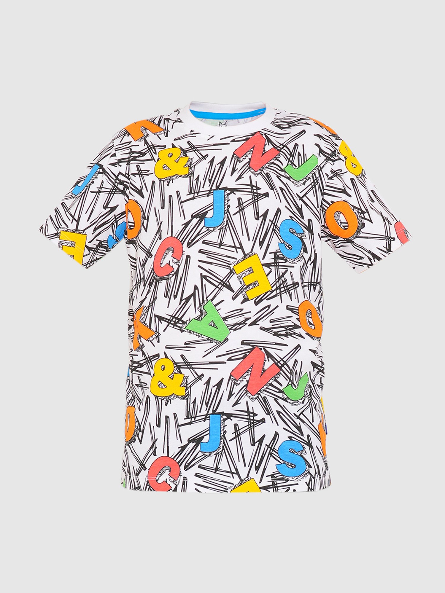 MINIKLUB Boys Blue Printed Full Sleeves T-Shirt