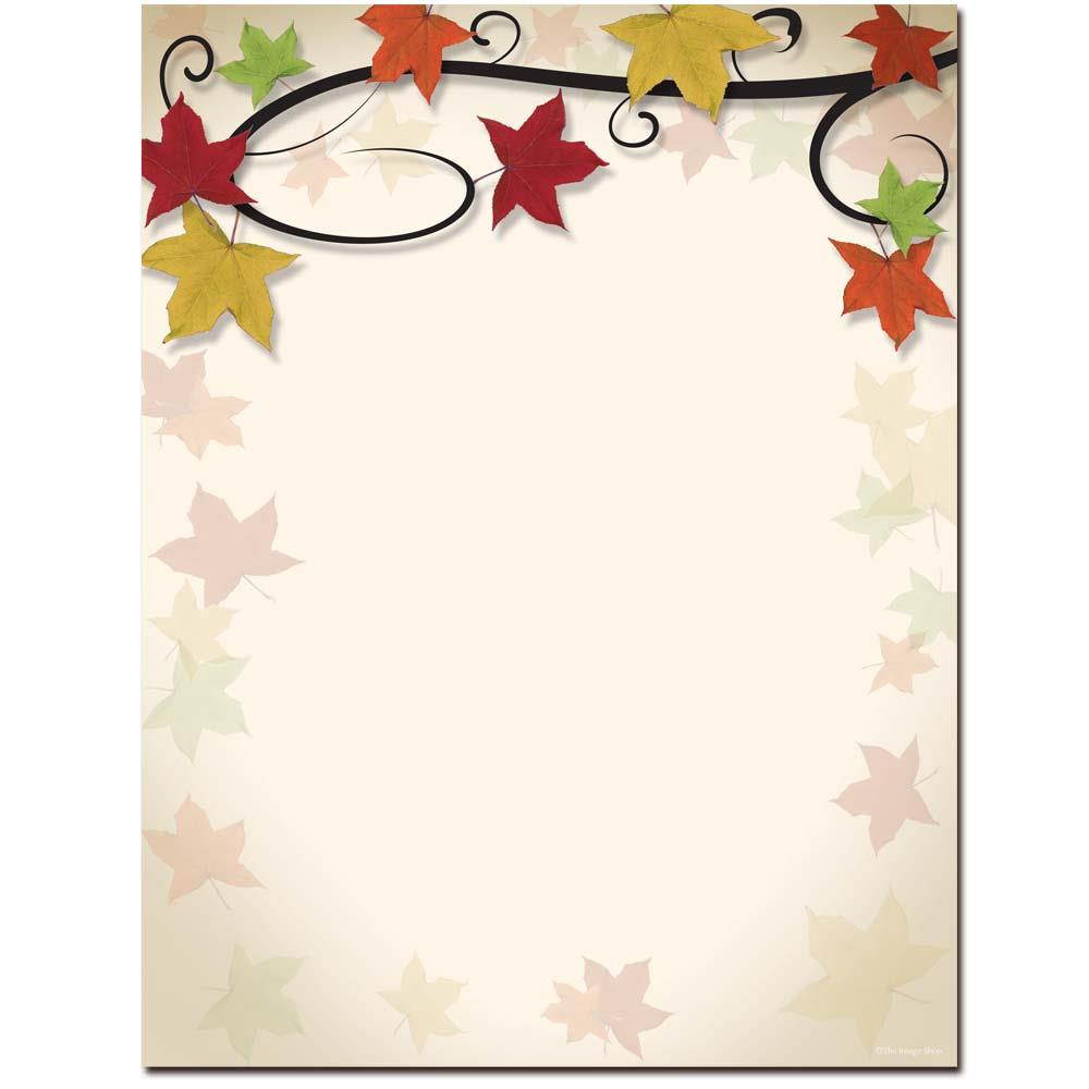 Autumn Vine Letterhead Printer Paper, 80 Sheets