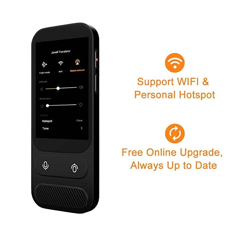 JoneR Voice Language Translator Device with Camera, 3.1-inch Touch Screen, Photo Translation, 45 Languages + 57 Accents Instant Two-Way Portable Translator, GO