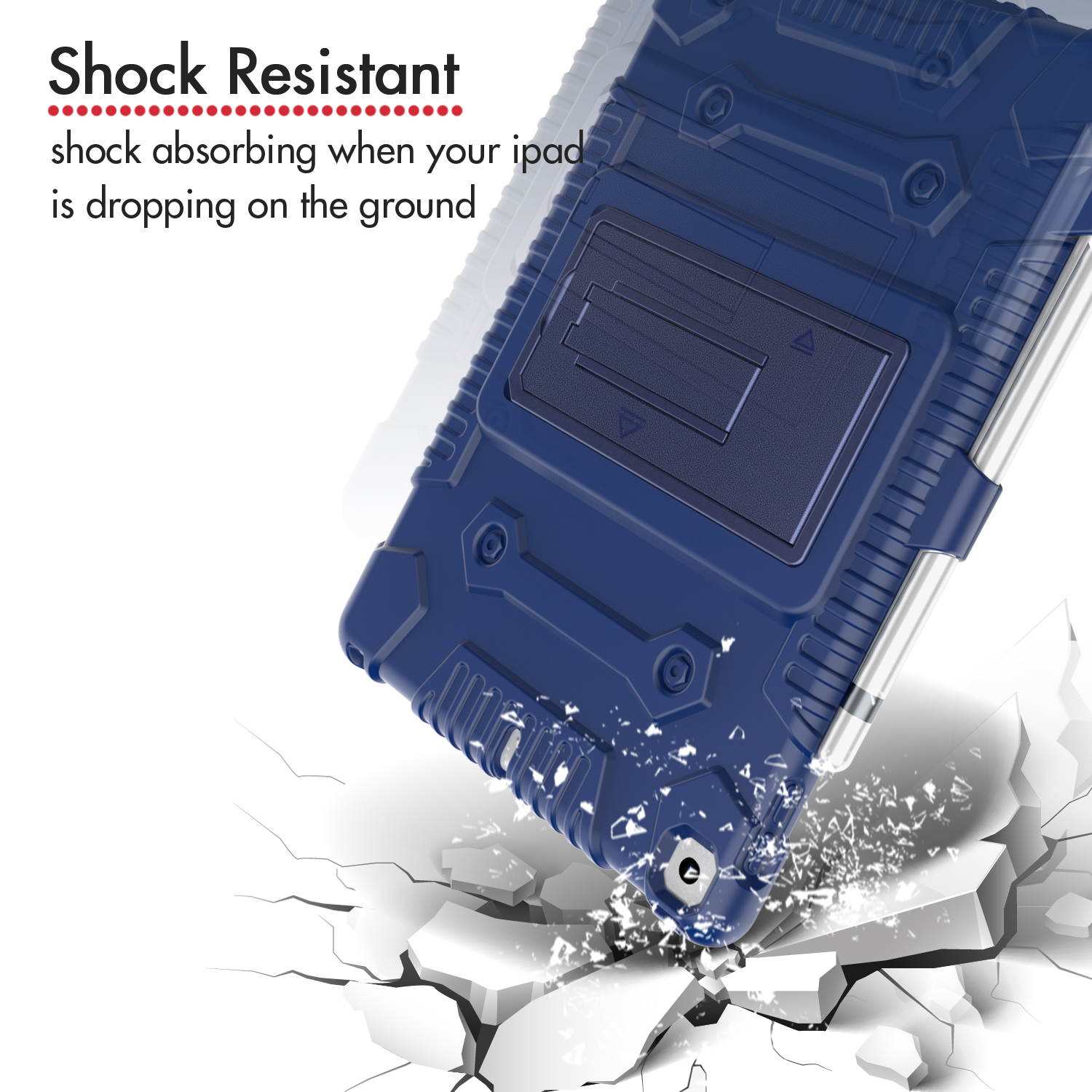 DONWELL For Apple iPad Case 10.2 inch 2020/2019 , iPad 7th/8th Gen, Flexible, Shockproof,Hybrid Soft Silicone Kickstand Case Protective Tablet Case Cover With Pencil Holder