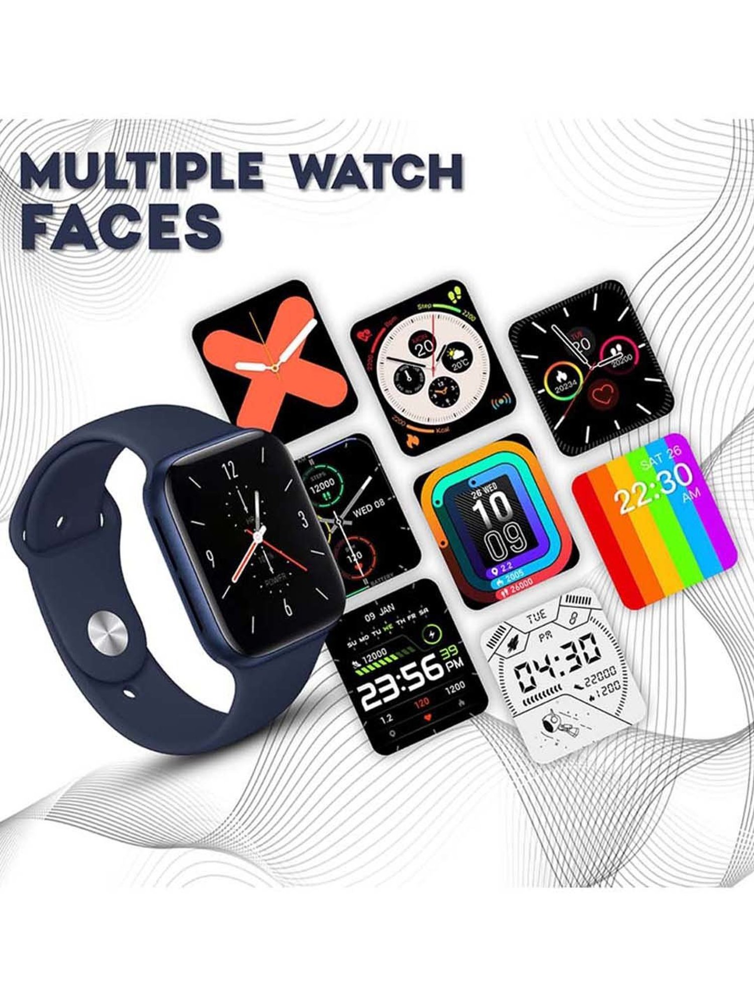 MAXX SX7 Pro Smart Watch with Bluetooth Calling (Free Size, Blue)