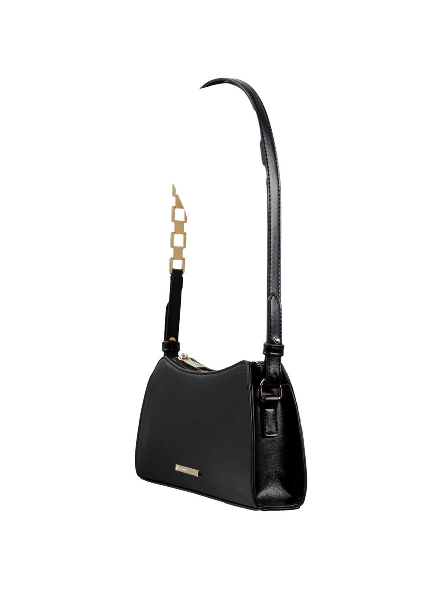 Call It Spring Black Solid Small Shoulder Handbag