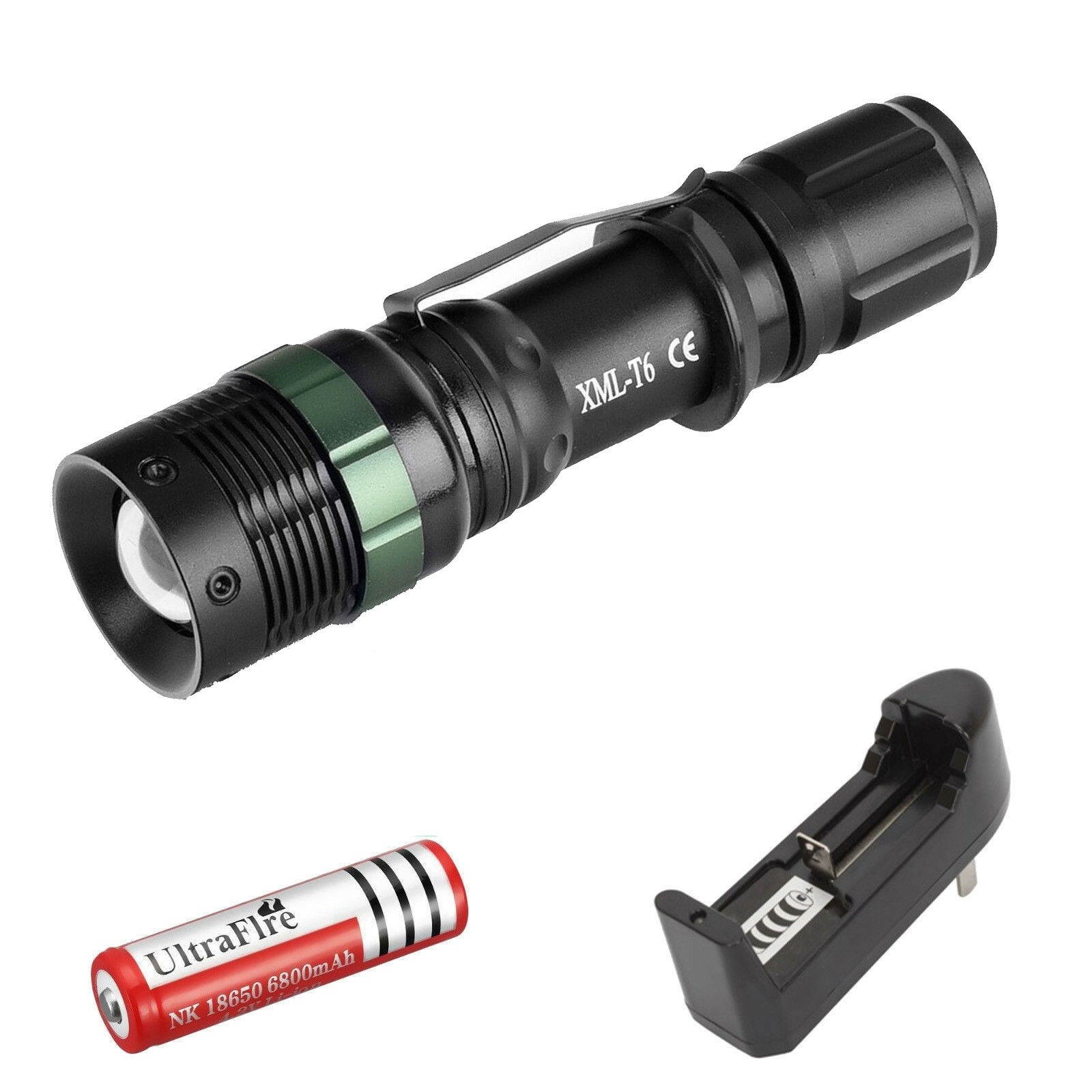 CREE XM-L T6 Zoomable 12000 Lumen Tactical LED Flashlight Torch Lamp