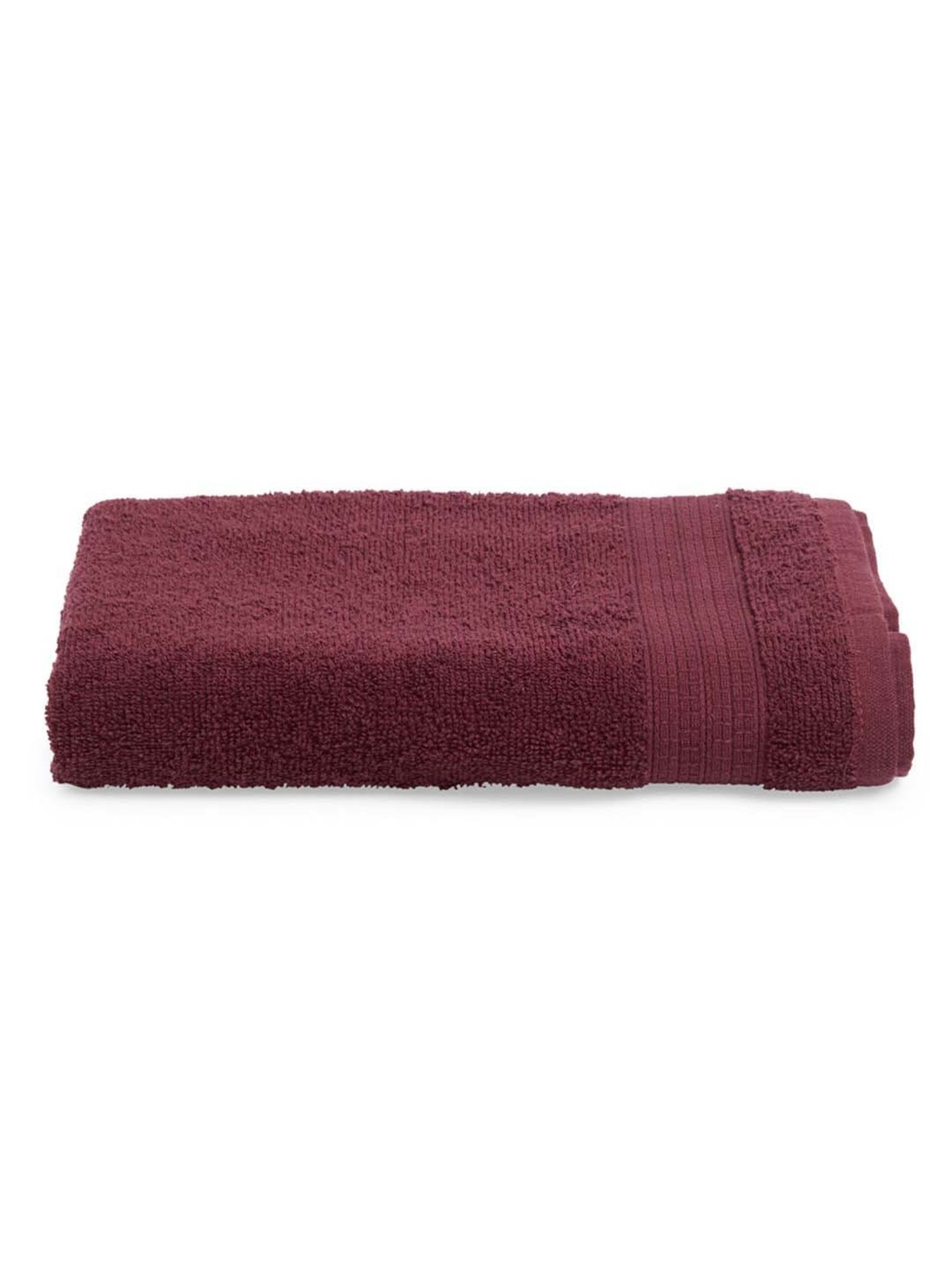 Spaces Day2Day Maroon Cotton 400 GSM Ladies Bath Towel