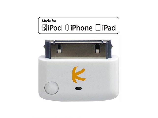 KOKKIA i10 (White) : Bluetooth iPod transmitter splitter for iPod/iPhone/iPad/iTouch, stereo multi-stream (2 Receivers can enjoy 1 iDevice), with true Apple authentication. Works with 2 sets AirPods.
